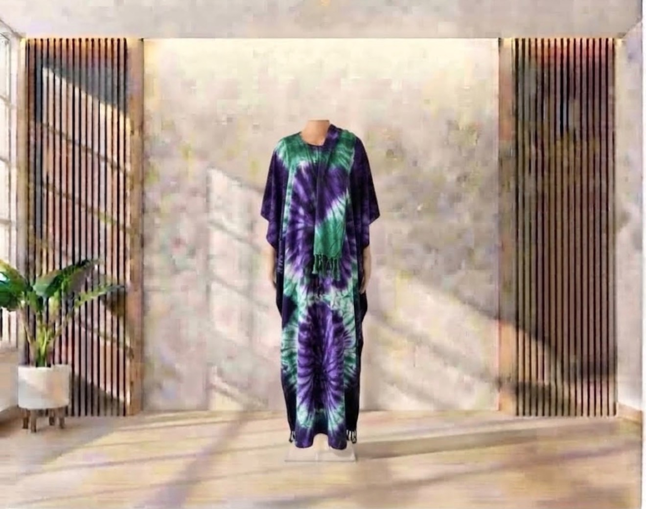 Backless Tie Dye One Size Fit All Dress design 3