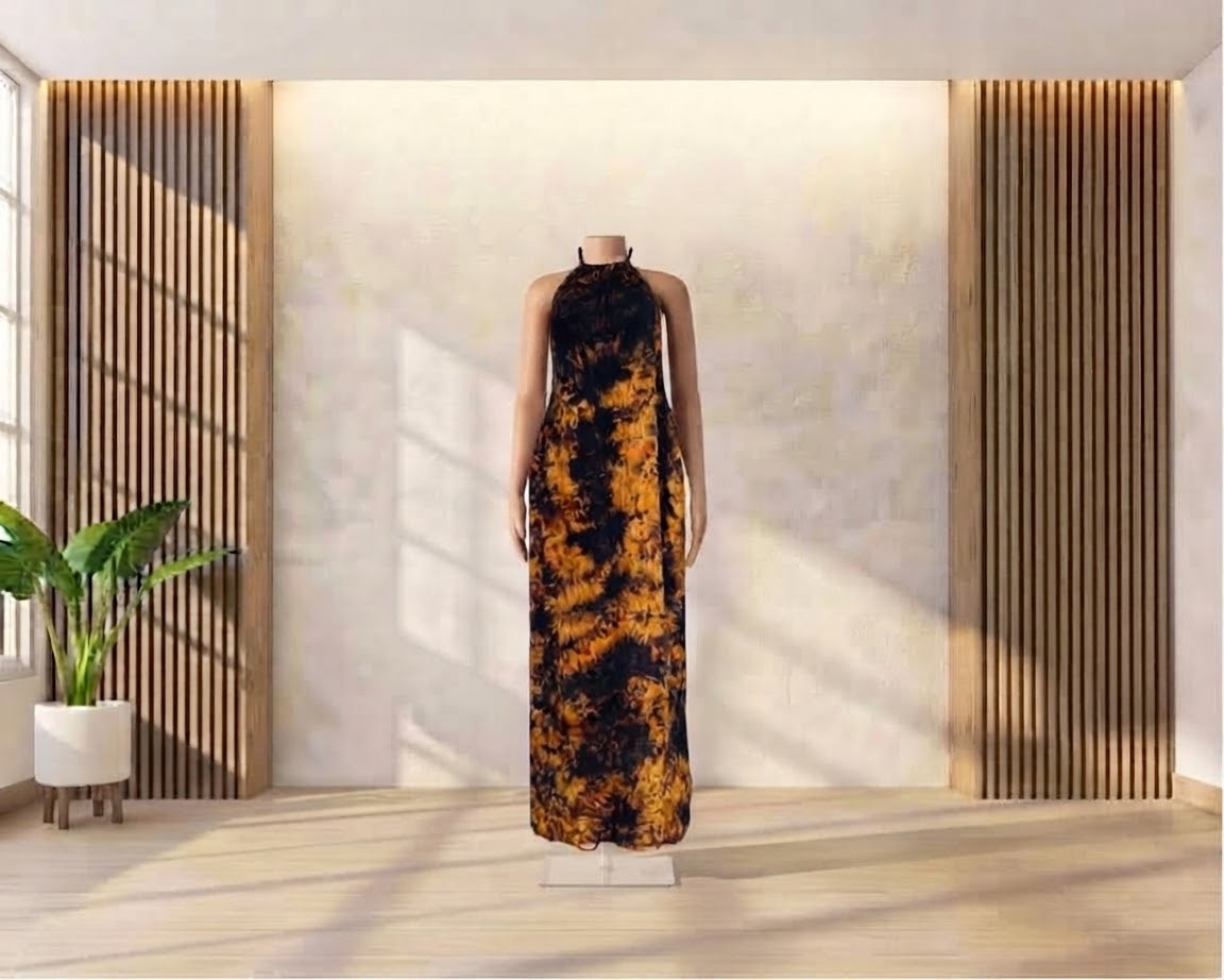 Tie Dye loose-fitting Two-Piece Kaftan Dera Dress design 2