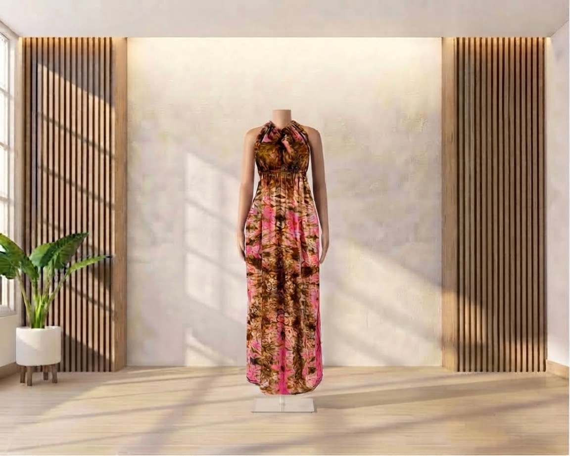 Tie Dye loose-fitting Two-Piece Kaftan Dera Dress design 5