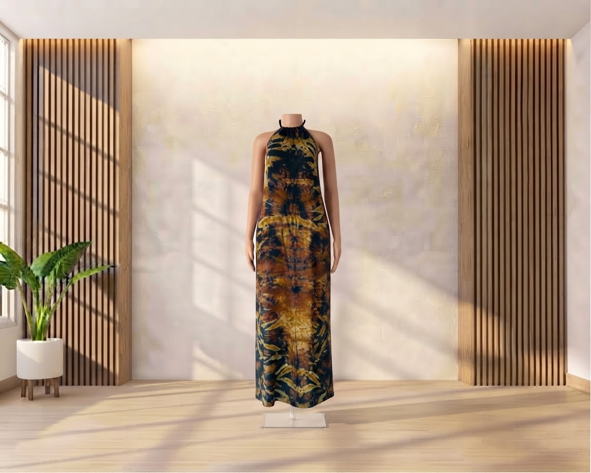 Tie Dye loose-fitting Two-Piece Kaftan Dera Dress design 6