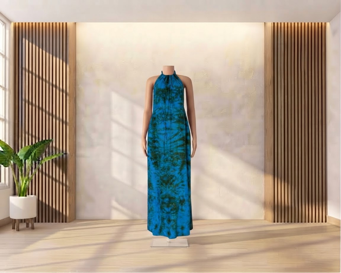 Tie Dye loose-fitting Two-Piece Kaftan Dera Dress design 7