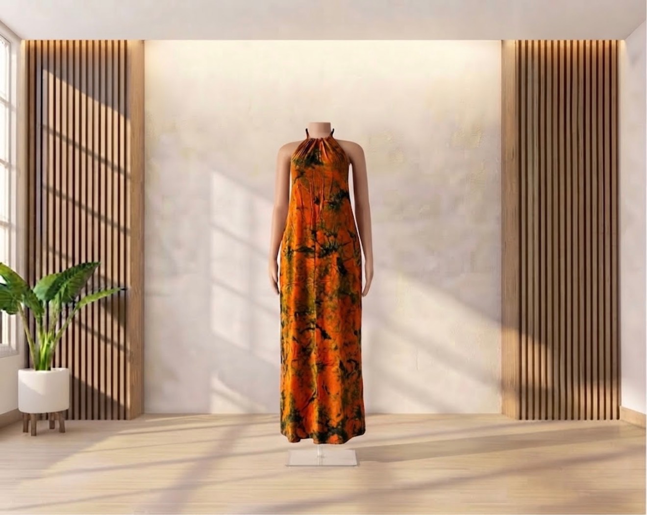 Tie Dye loose-fitting Two-Piece Kaftan Dera Dress design 8
