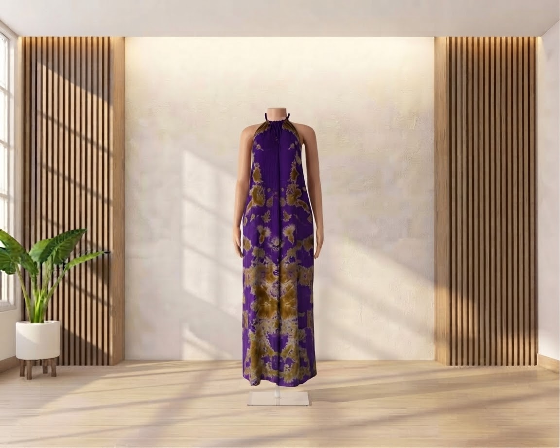 Tie Dye loose-fitting Two-Piece Kaftan Dera Dress design 11